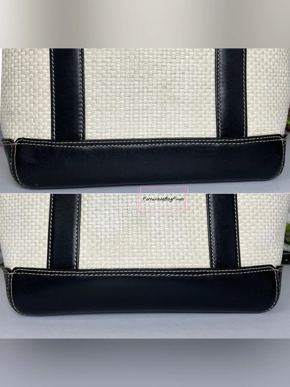 Vintage Y2K 2000s Coach Tote Coach Straw North South Tall Summer Beach Tote 8908 - Picture 9 of 12